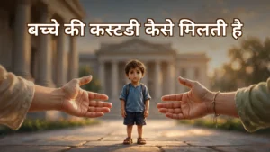 माता-पिता के बीच खड़ा बच्चा — तलाक के बाद बच्चे की अभिरक्षा की कानूनी जानकारी