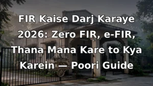 FIR Kaise Darj Karaye 2026: Zero FIR, e-FIR, Thana Mana Kare to Kya Karein — Poori Guide