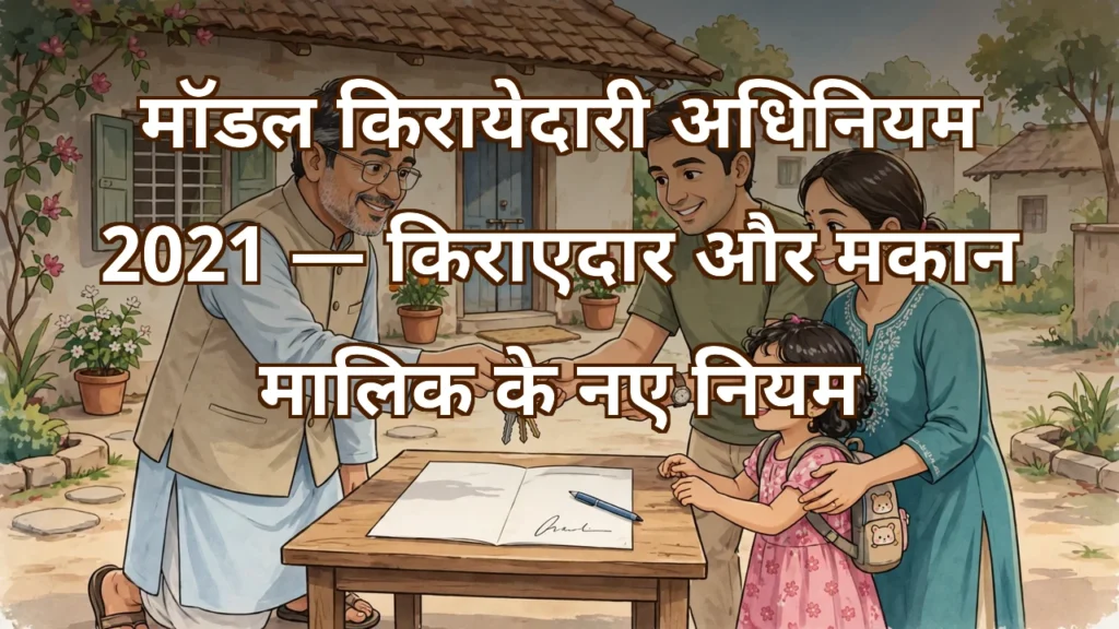 मॉडल किरायेदारी अधिनियम 2021 — सुरक्षा राशि की सीमा और किराया विवाद के नए नियम