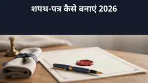शपथ-पत्र दस्तावेज़ पर नोटरी की मुहर और हस्ताक्षर — सत्यापित शपथ-पत्र बनाने की प्रक्रिया